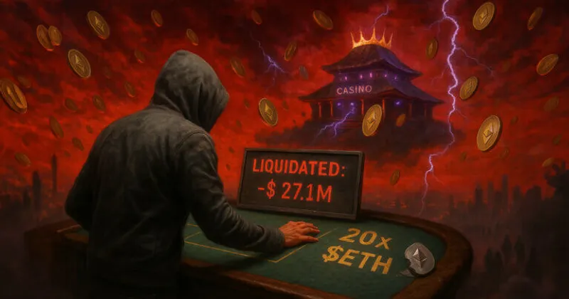 ZKasino scammer’s risky Ethereum trade backfires with $27M loss amid market turmoil